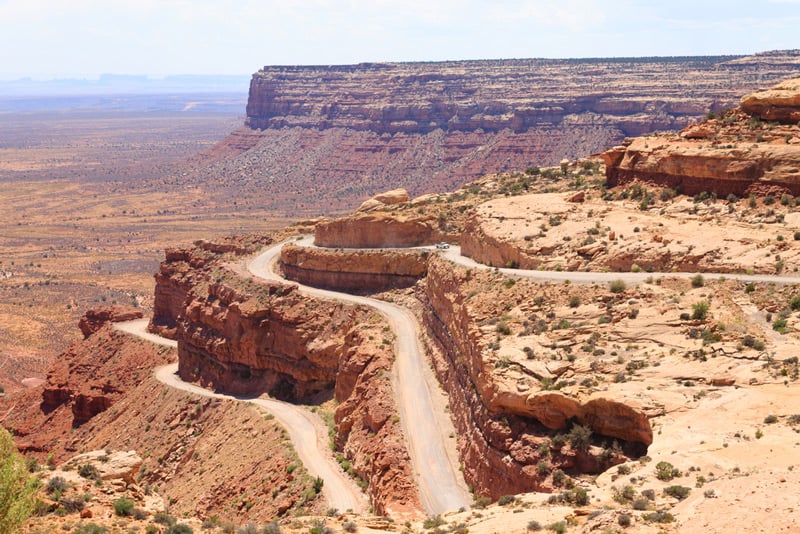 moki dugway road up to muley point overlook in glen canyon national recreation area
