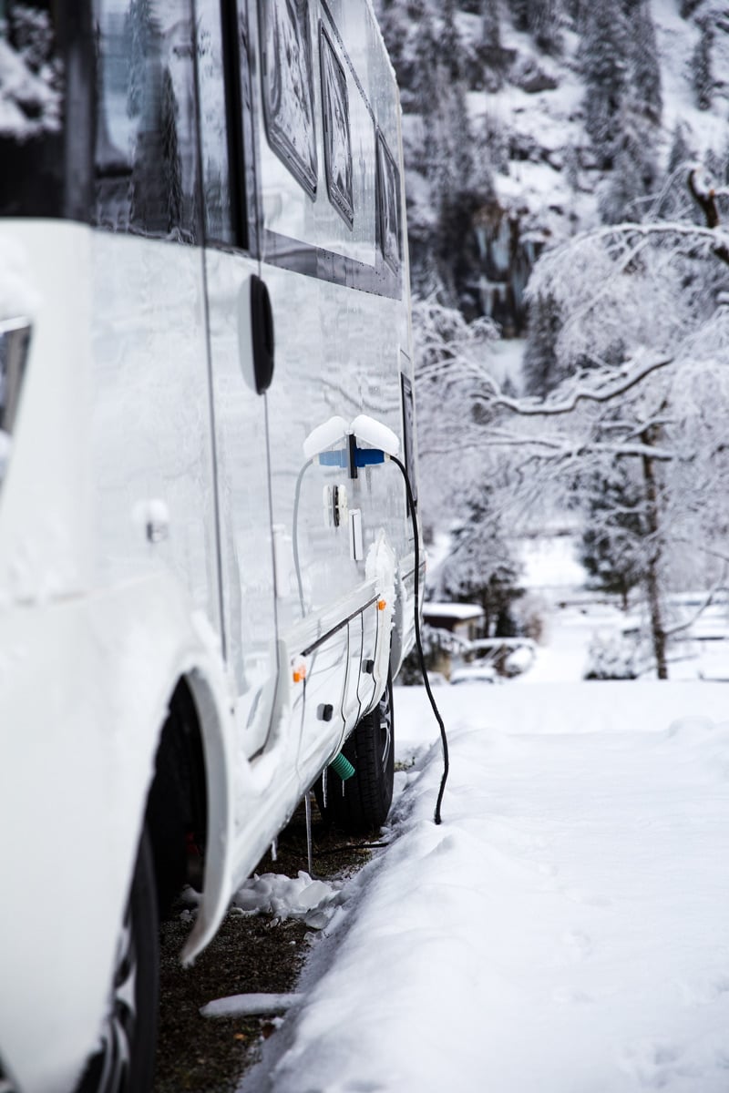 Disconnect the electric system when you store an RV for winter