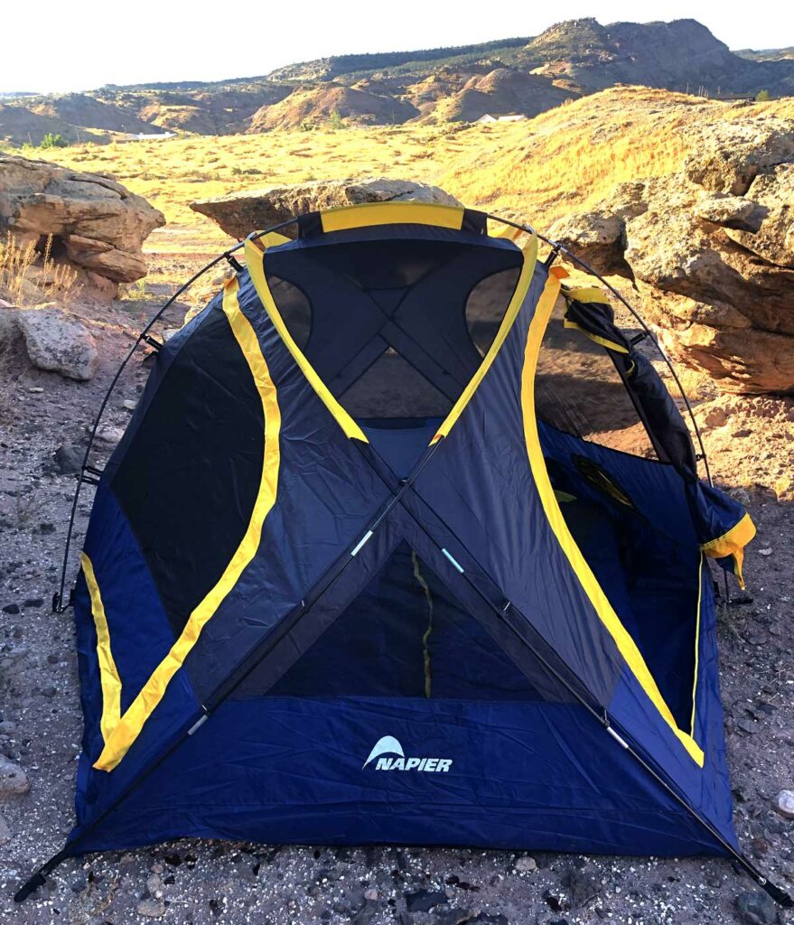 profile of the napier camping tent