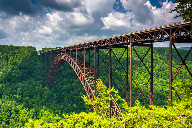 bridge in new river gorge national park west virginia