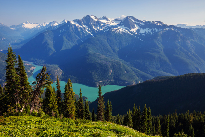 north cascades national park in washington, diablo lake