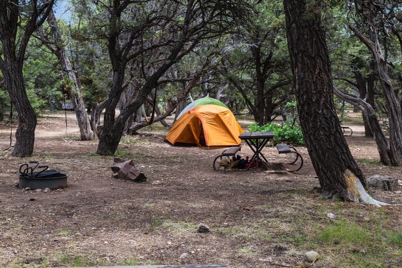 tent in north rim campground black canyon of the gunnison national park