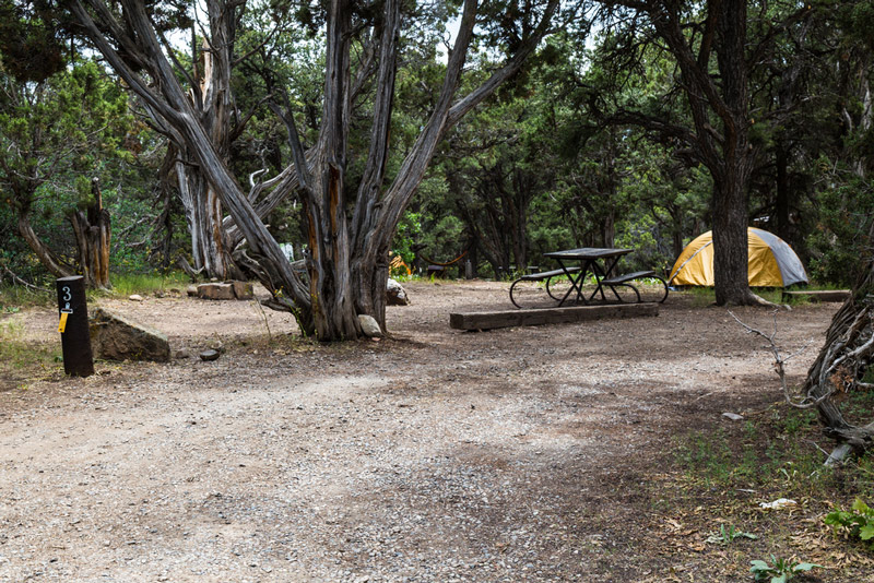 tent camping in the north rim campground