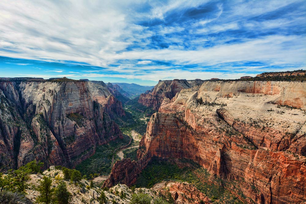 hiking to observation point in zion national park