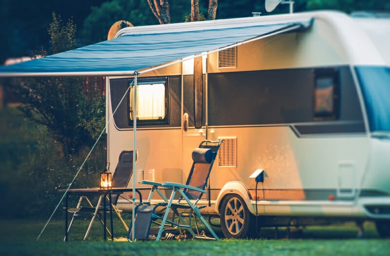 outdoor led lights on a camper