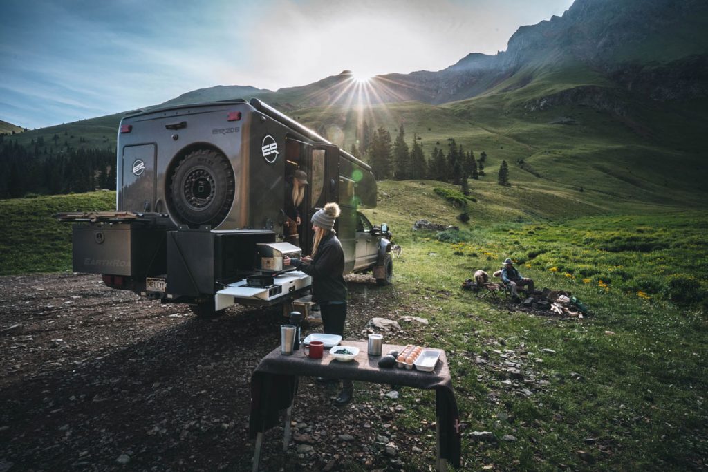 camping in an earthroamer vehicle