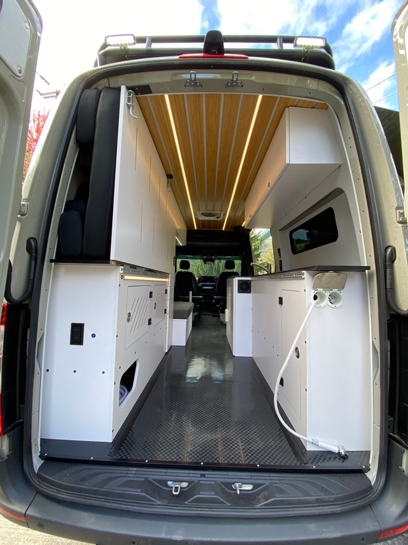 overland van project conversion with a murphy bed
