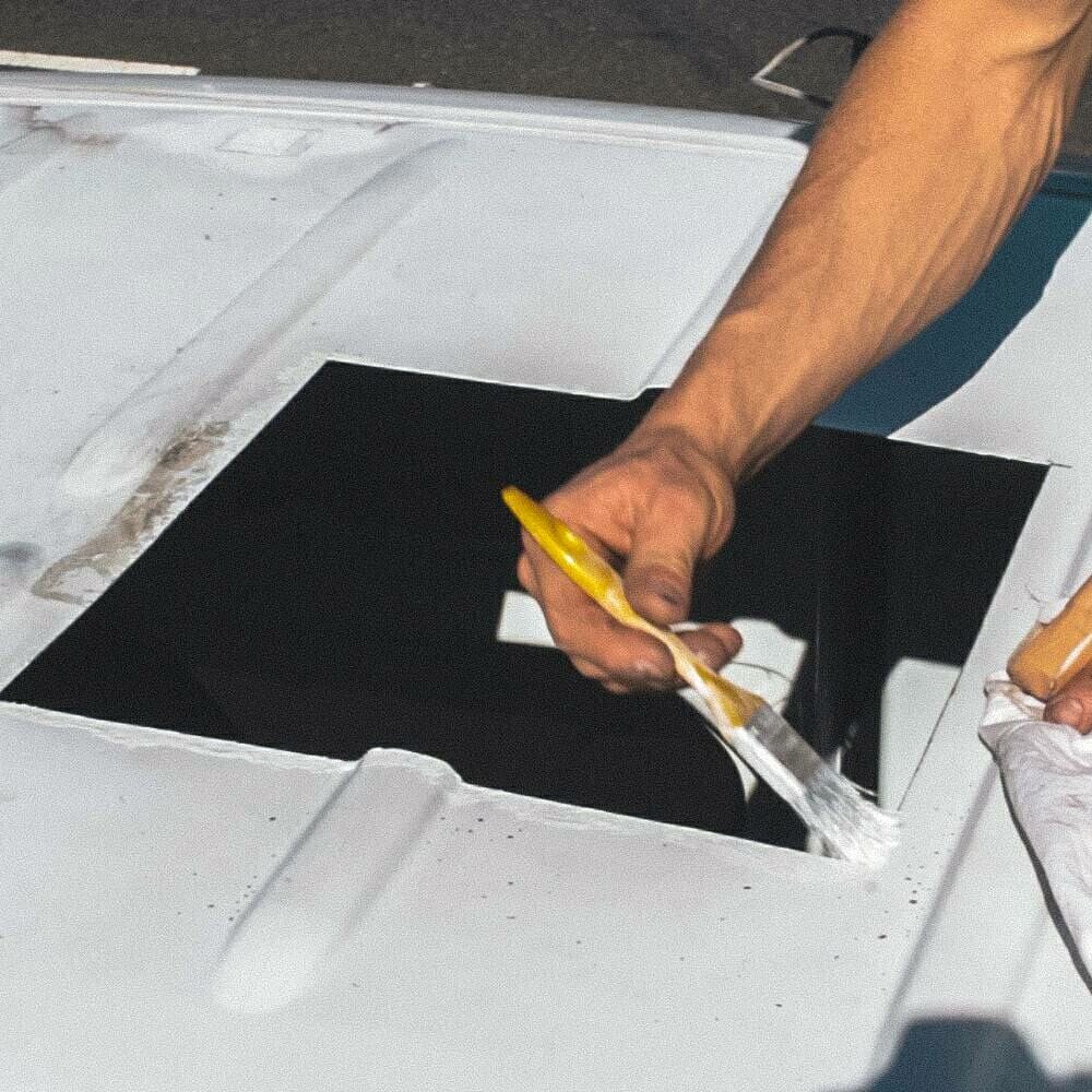 Avoiding rust in a vent fan installation
