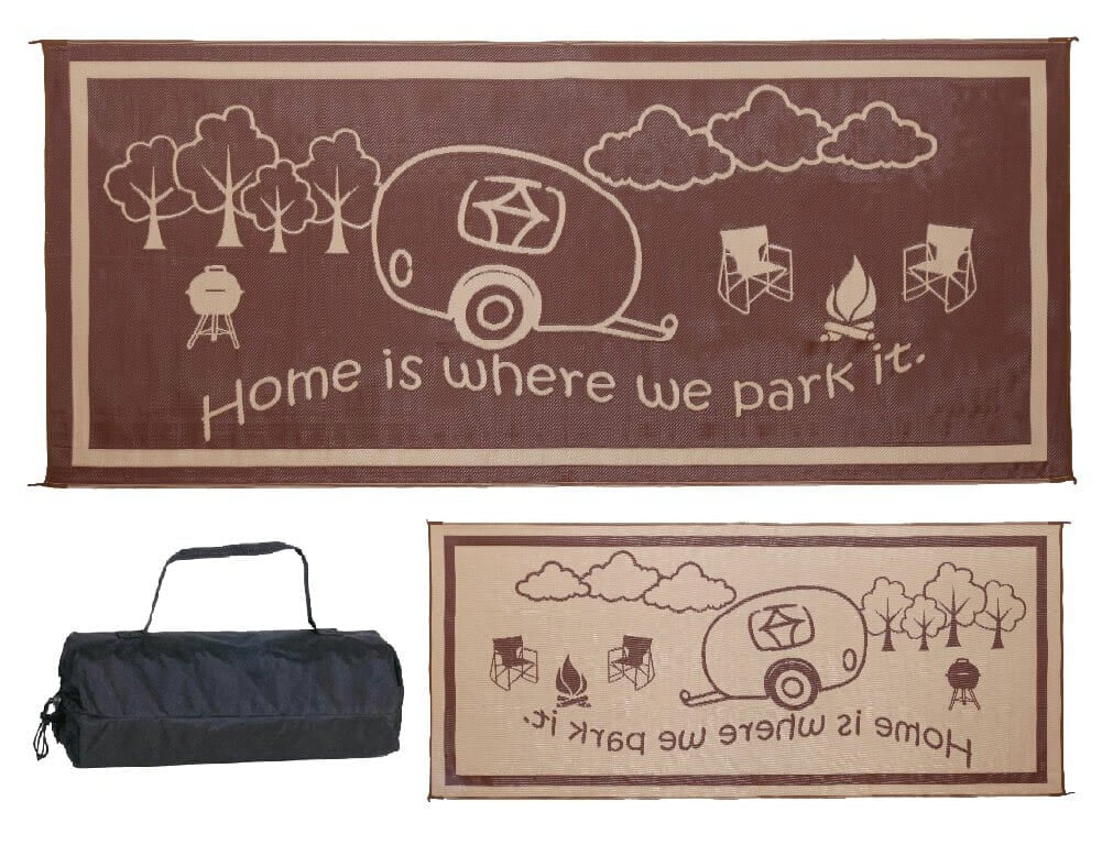home is where you park it rv camping rug
