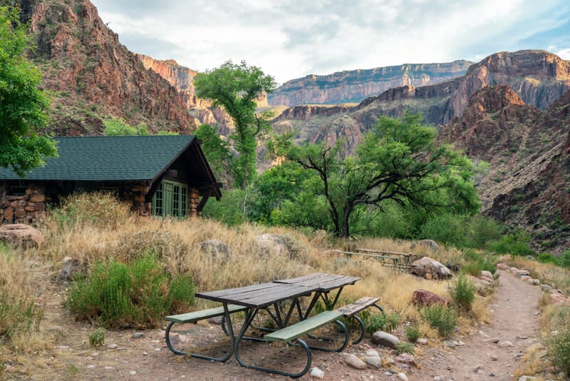 phantom ranch campground and lodging at the bottom of the grand canyon