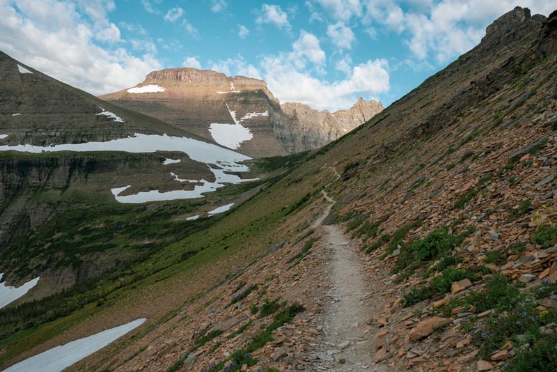 hiking the piegan pass trail in glacier national park