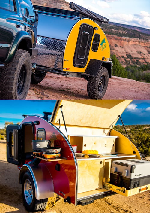 Pika teardrop travel trailer for adventure camping