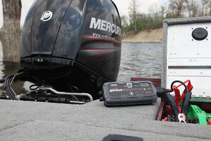 portable jump starter for a boat