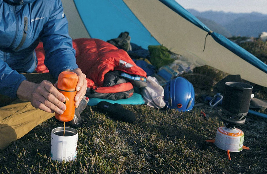 Portable camping espresso maker recipe