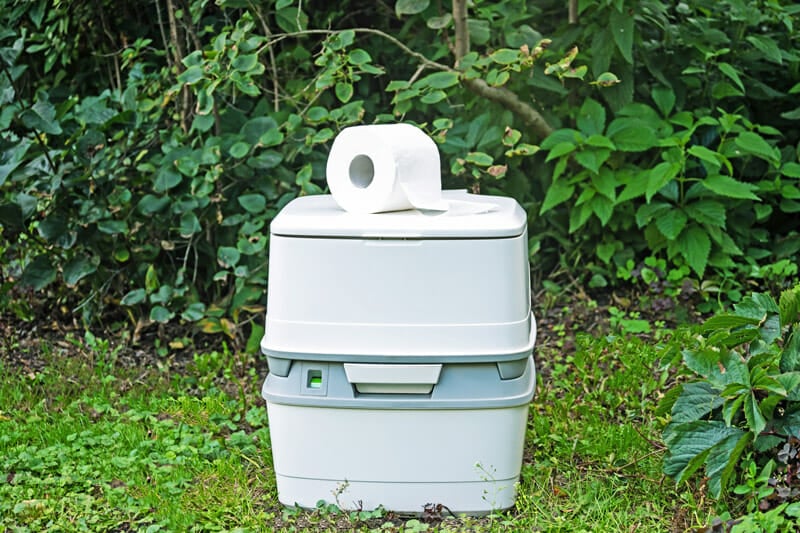 portable cassette toilet to use inside a van conversion