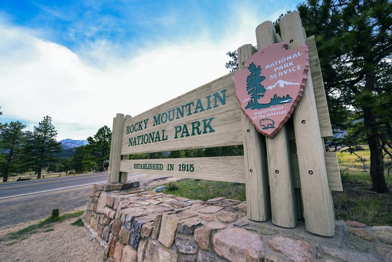 entrance to rocky mountain national park