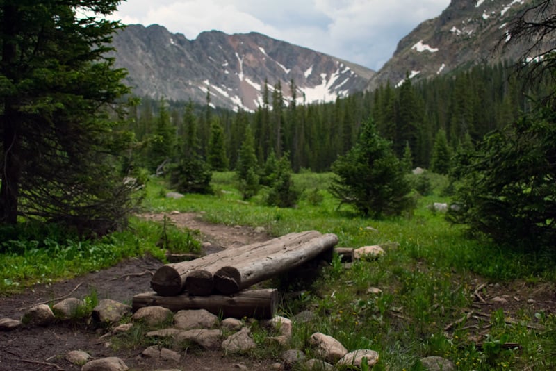 hiking trail in rocky mountain national park colorado