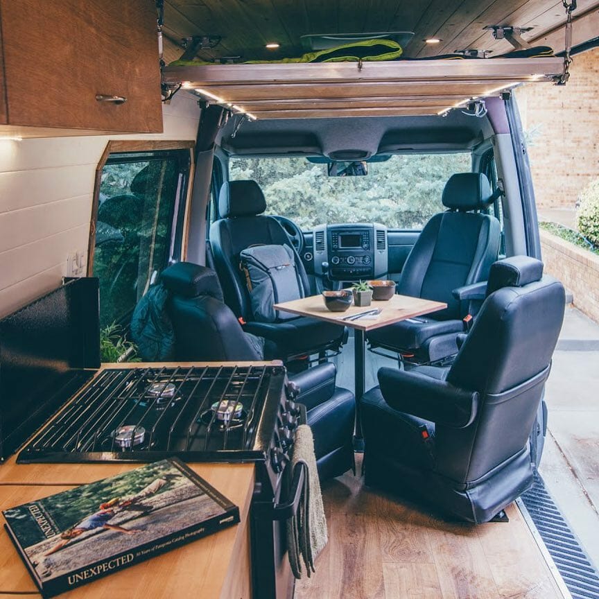 building a table into a diy camper van or rv