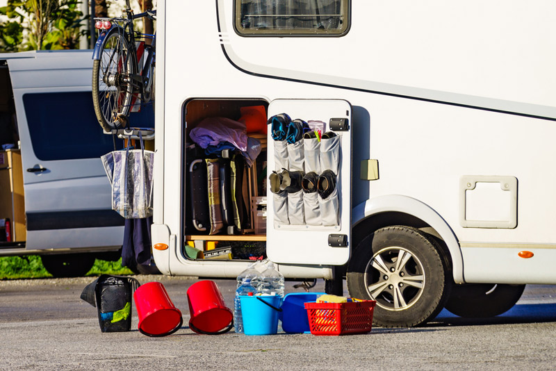 vacuum storage in an rv camper