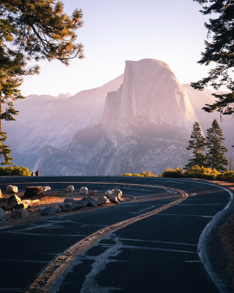 RV camping near half dome in Yosemite National Park