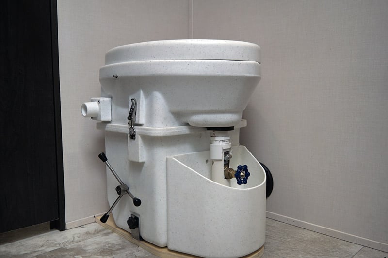 composting toilet inside an rv