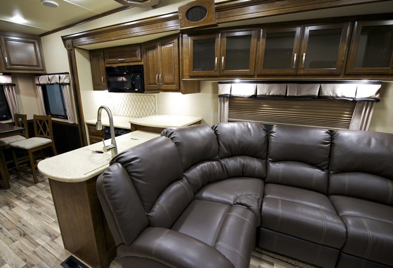 comfortable seating in a class a motorhome