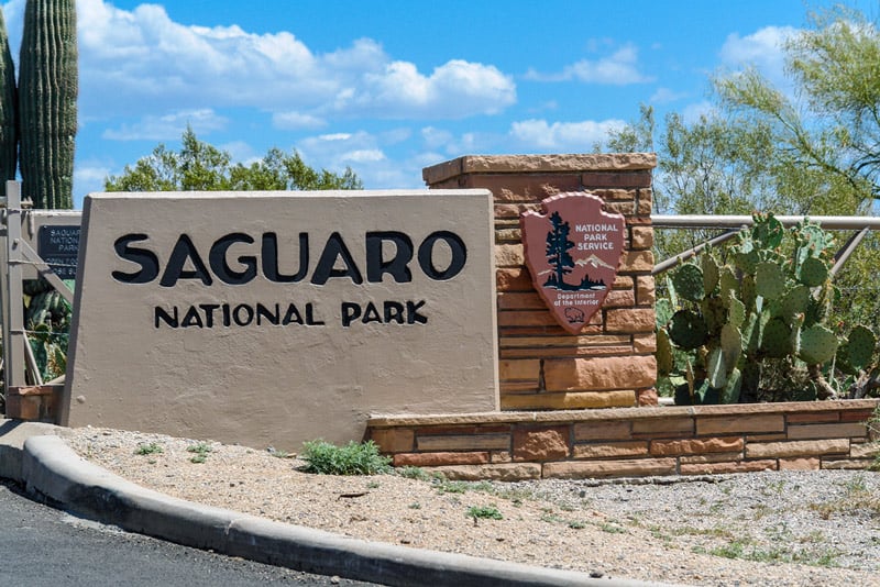 entrance to saguaro national park