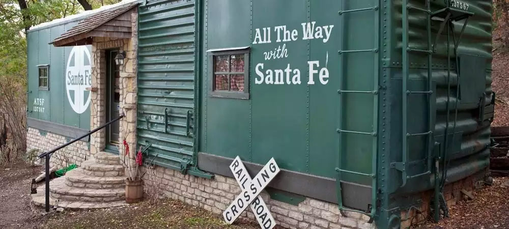 glamping santa fe rail car