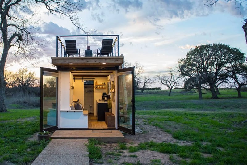 small shipping container home for rent in texas