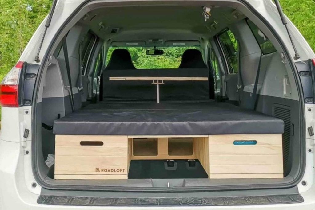 sienna minivan camper conversion kit by roadloft