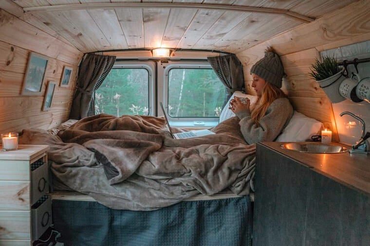 build a custom interior in a standard height campervan conversion