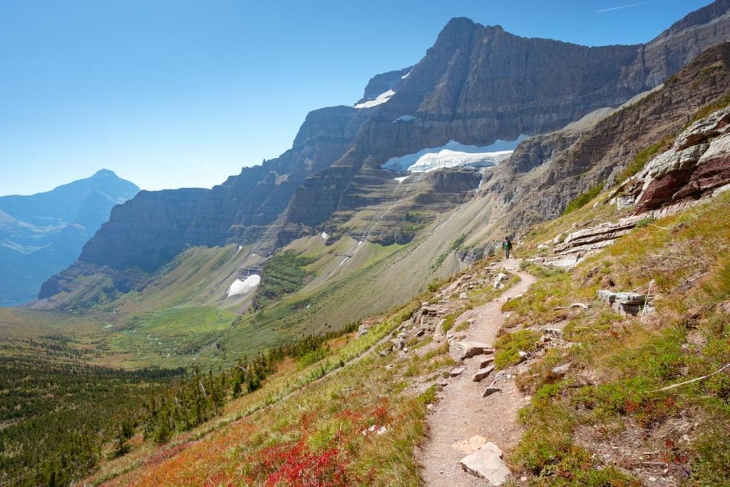 siyeh pass hiking trail glacier national park