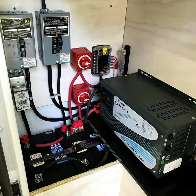 Installation of a solar panel and battery system in a diy camper van conversion