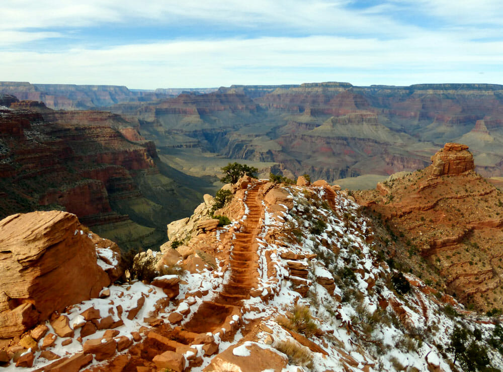 South Kaibab Trail in the winter Grand Canyon National Park