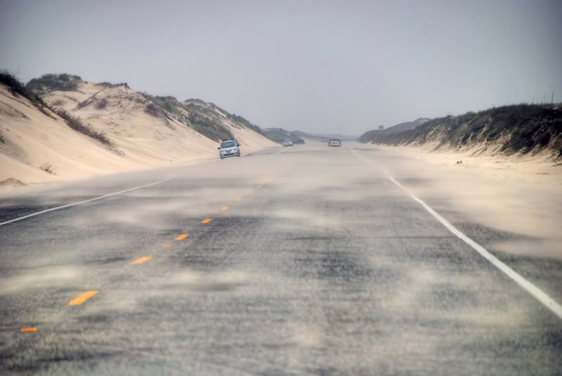 road on south padre island national park