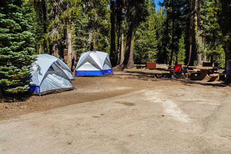 summit lake campground at lassen volcanic national park