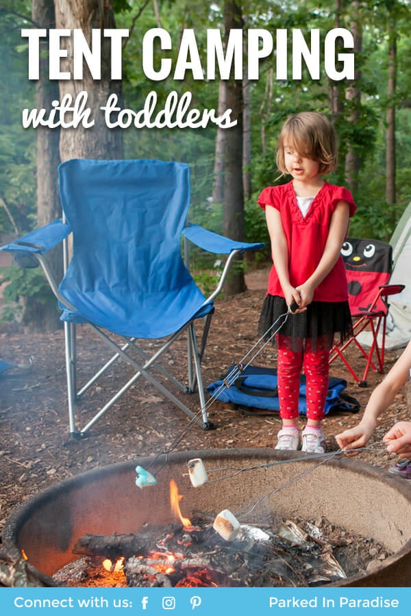 tips and tricks for tent camping with a toddler