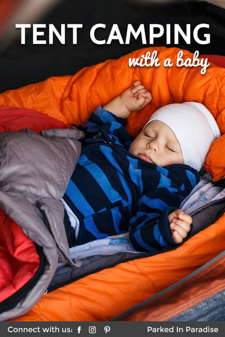 tent camping with a baby in cold weather