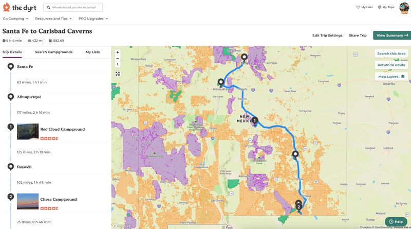 waypoints on the dyrt pro membership