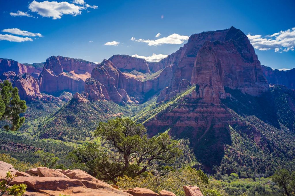 photo taken from the timber creek overlook hiking trail in the kolob canyon area of zion national park