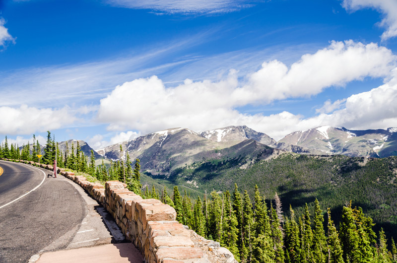 view from trail ridge road in rocky mountain national park colorado