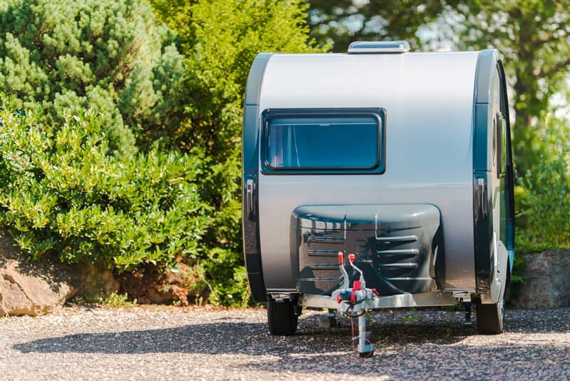 travel trailer boondocking outside of a house using boondockers welcome