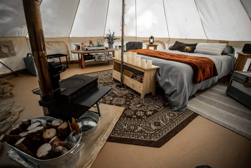 luxury treehouse tent rental in virginia
