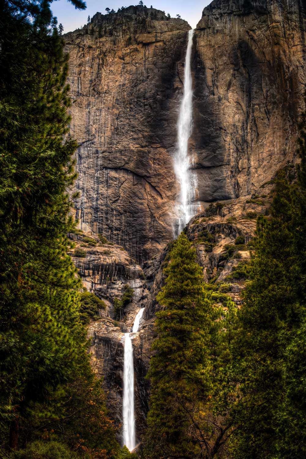 Upper and Lower Yosemite Falls in California