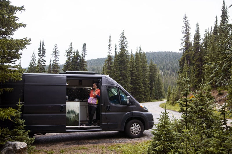 living in a camper van conversion