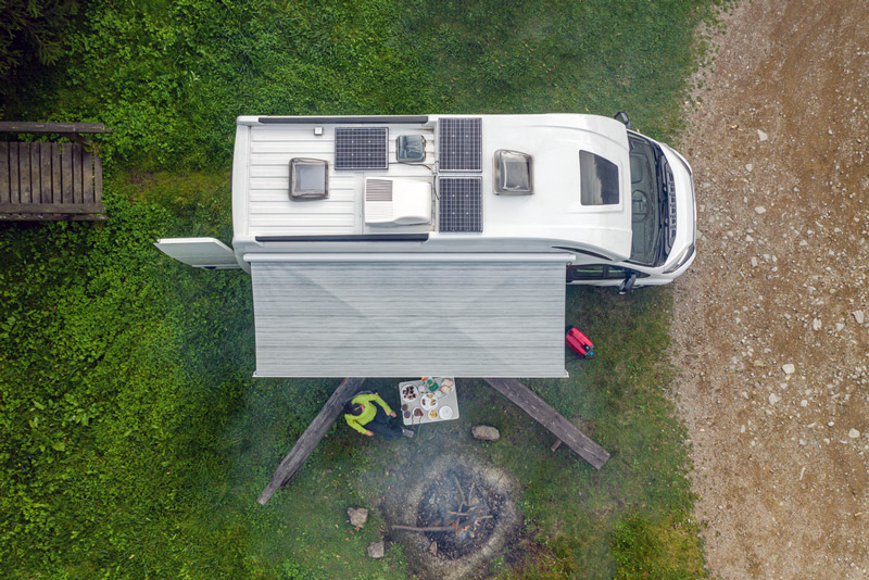 installing diy solar on a van life conversion