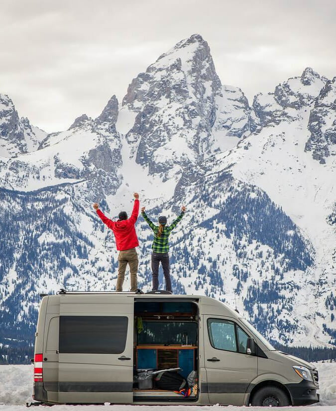 #vanlife in the winter with a 12v heater