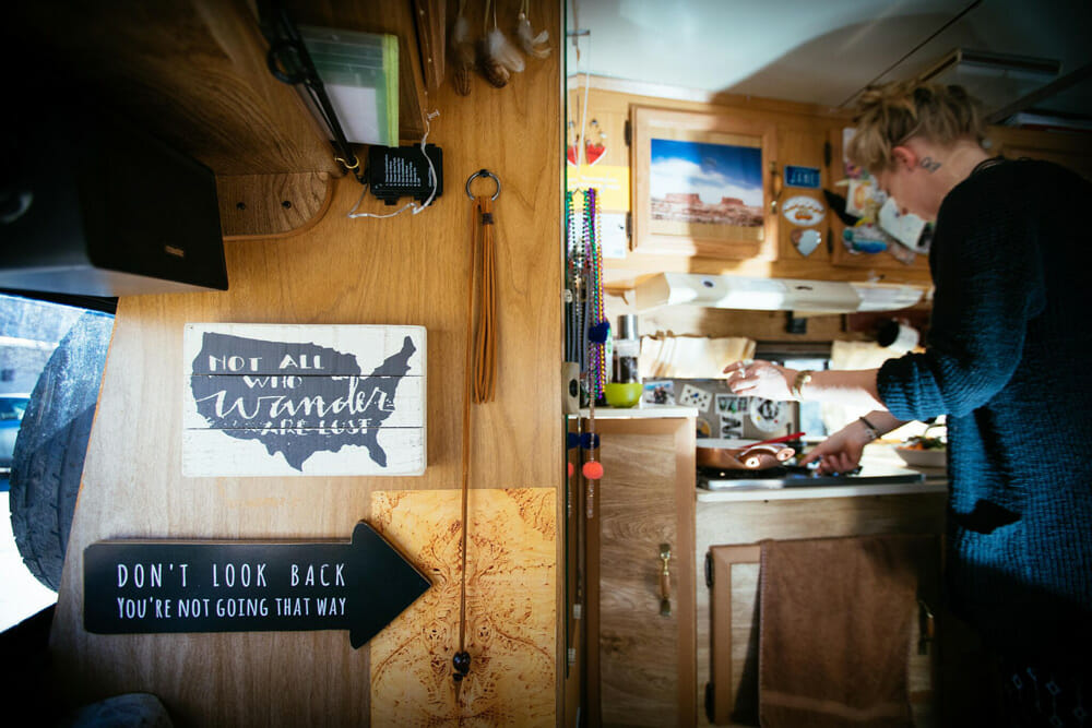 cooking in a van