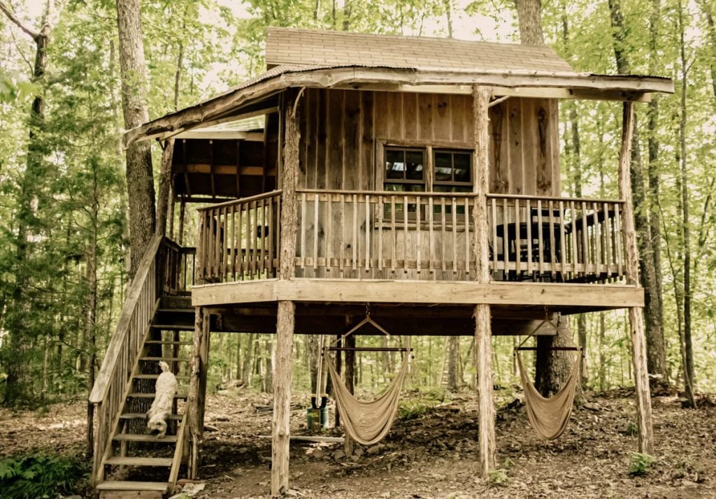 camping in a virginia treehouse rental