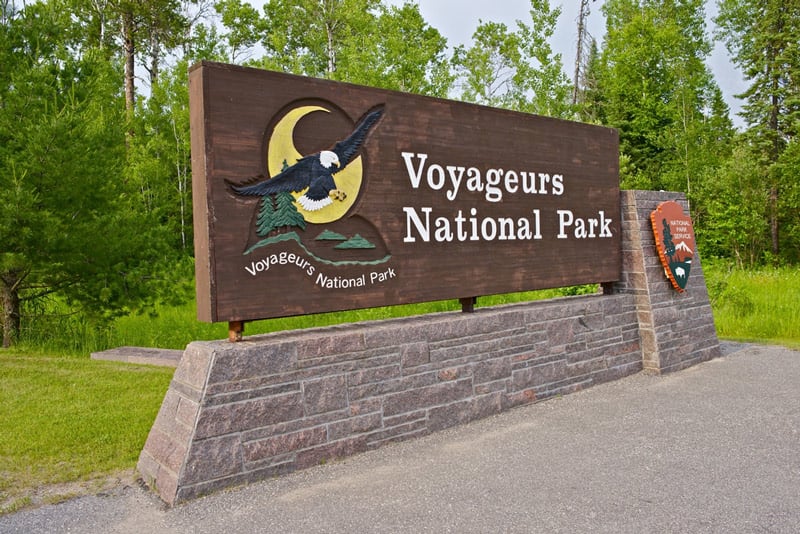 entrance to voyageurs national park